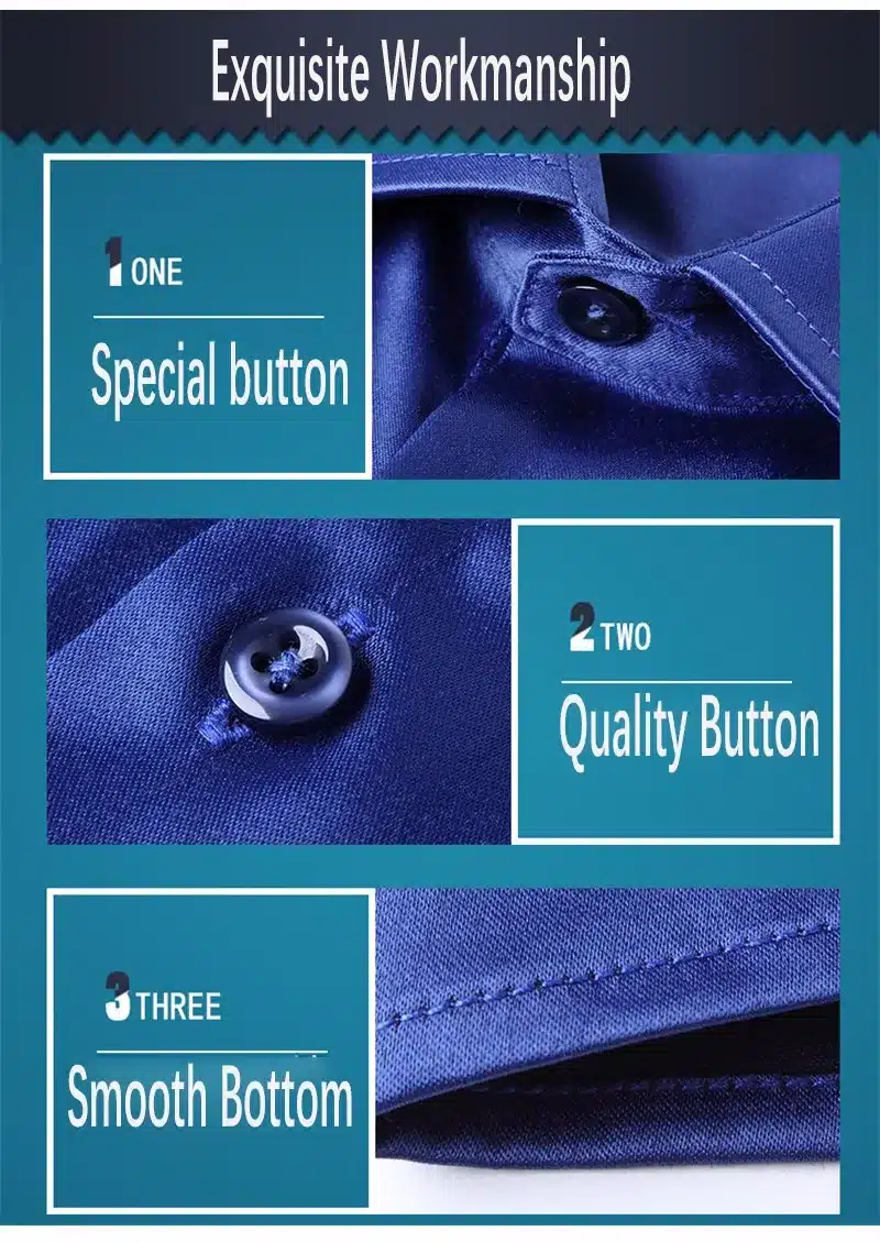 Plus Size 5XL 2017 New Men's Luxury Shirts Wedding Party Dress Long Sleeve Shirt Silk Tuxedo Shirt Men Mercerized Cotton Shirt 17