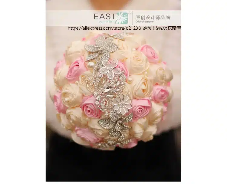 Free shipping Bride holding flowers, New arrival Romantic Wedding Colorful Rose Bride 's Bouquet,purple pink bridal bouquets 22