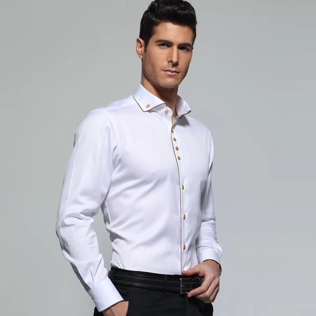 DeepoceanTuxedo Shirt Styles 2017 Camisa Social Masculina 100% Cotton Brand Shirt White chemise homme French slim Fit Shirts 12