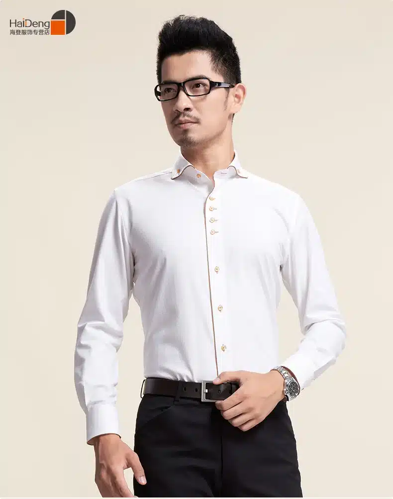 DeepoceanTuxedo Shirt Styles 2017 Camisa Social Masculina 100% Cotton Brand Shirt White chemise homme French slim Fit Shirts 17