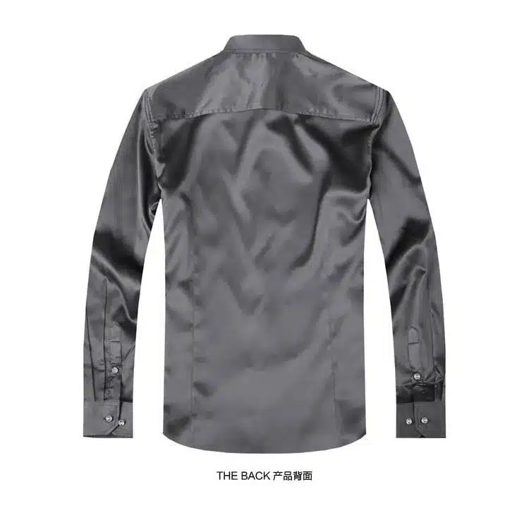 2017 Mens Silk Shirt Simulated Silk Satin Available Elastic Force Long Sleeve Silk Shirt Evening Party Date Man Shirt MQ527 10