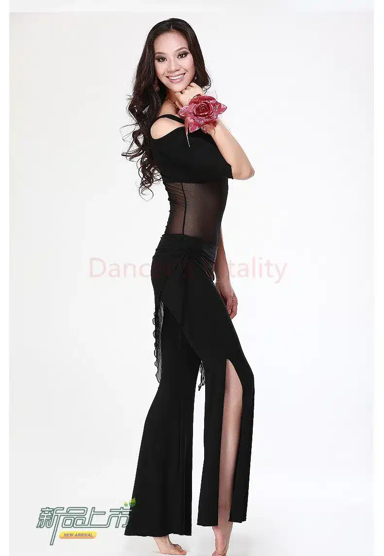 2016 Hot Sale New Haft-sleeved V-neck belly dance set Milk Silk Belly Dance Costumes women for dancer's clothing Top&Pants 31