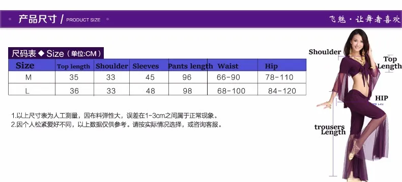 HOT SALE! mesh speaker sleeves belly dance set women 2pcs top and Five point trousers belly dance suit 12colors M and L 13