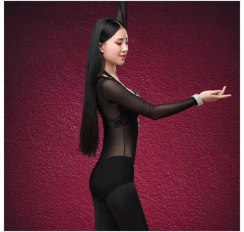 One Piece Leotard Dancewear Long Sleeves Bellydance Accessories Women Bodysuit Bottoming Shirt Belly Dance Tops 6
