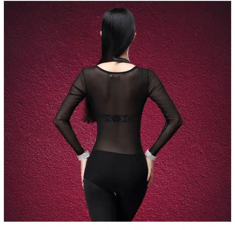 One Piece Leotard Dancewear Long Sleeves Bellydance Accessories Women Bodysuit Bottoming Shirt Belly Dance Tops 7