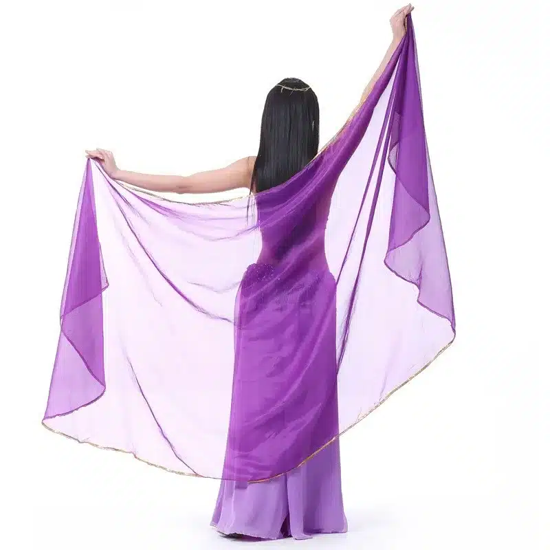 2017 Stage Performance Belly Dance Scarf Shawl Light Texture Half Circle Veils Professional Women Belly Dance Veil Chiffon 7