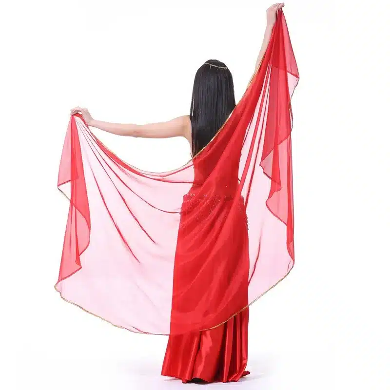 2017 Stage Performance Belly Dance Scarf Shawl Light Texture Half Circle Veils Professional Women Belly Dance Veil Chiffon 9