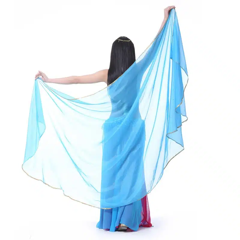 2017 Stage Performance Belly Dance Scarf Shawl Light Texture Half Circle Veils Professional Women Belly Dance Veil Chiffon 12