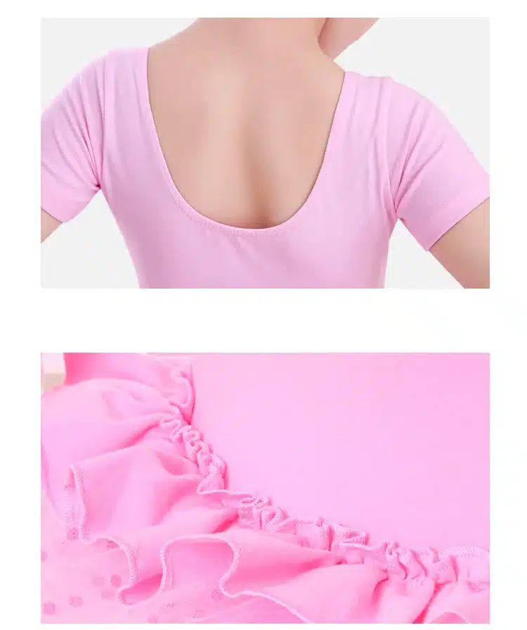 Girls Baby Lovely Long Sleeve Princess Dress Cotton O Neck Ballet TuTu Child Kids Pink Ballet Dance Dress 15