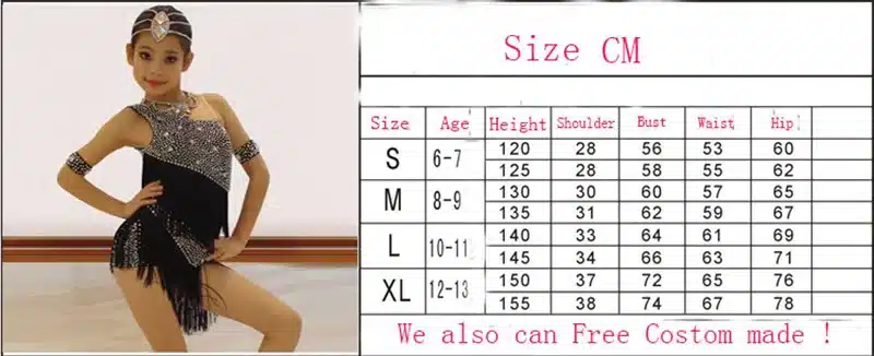Latin Dance Skirt For Children 2017 New Tassel Sumba Latin Competition Dancing Dress High Quality Girls Latin Fringe Skirt 9