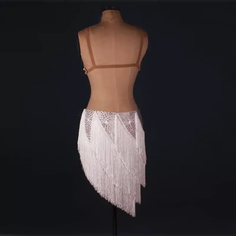 Latin Dance Dress For Women Sexy Halter Professional White Latin Dancing Costume Adult Samba Chacha Latin Competition Dresses 15