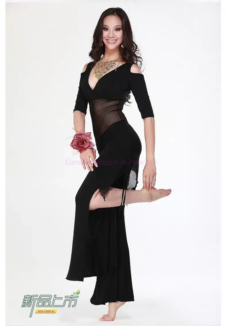 2016 HOT SALE!Half Sleeves belly dance set 3pcs top trouser and hip scarf for women belly dance suit 5colors M L XL 29