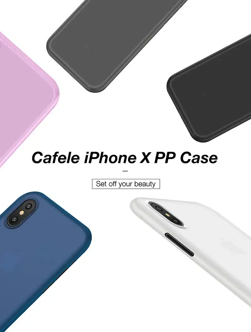 CAFELE Original NEW case for iphone X cases Ultra Thin 6 colors PP Fashion Transparent back case for Apple iphone 7 8 plus shell 16