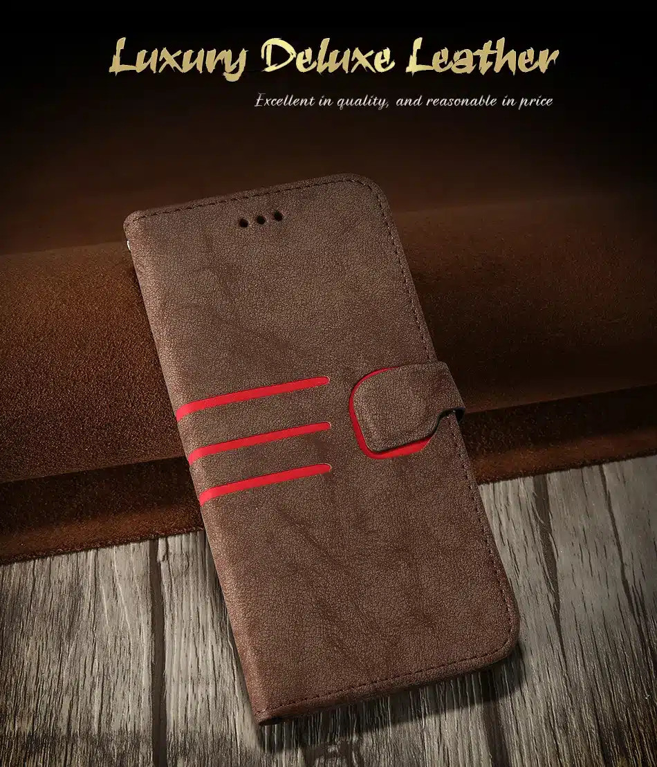 KISSCASE Matte PU Leather Cover For iPhone 6 6s Phone Case Wallet Holster Magnetic Buckle Covers For iPhone 7 8 Plus Case 4
