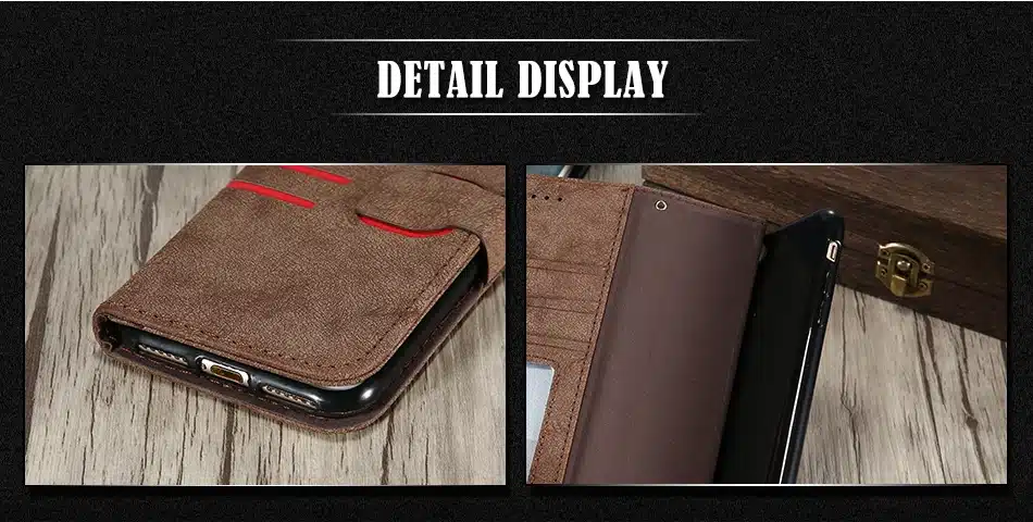 KISSCASE Matte PU Leather Cover For iPhone 6 6s Phone Case Wallet Holster Magnetic Buckle Covers For iPhone 7 8 Plus Case 8