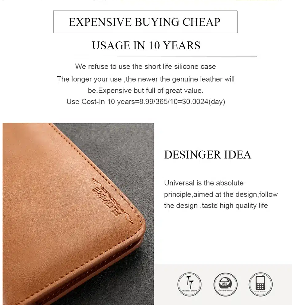 FLOVEME PU Leather Wallet Purse Universal Case For iPhone 7 6 6s Plus 8 8s with Card Slot Full Protective Cover For iPhone 7 6s 13