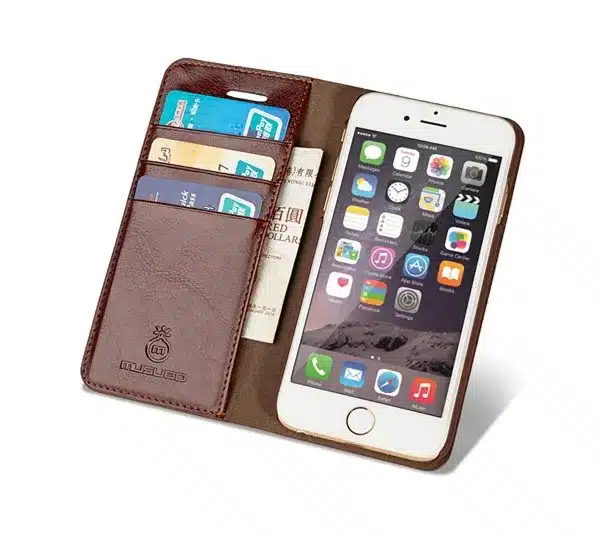 Musubo Leather Phone Case Cover For iPhone 8 Plus 5 5s SE Luxury Card Holder Wallet Flip Case for iphone X 7 plus 6s Plus 6 4 4s 10