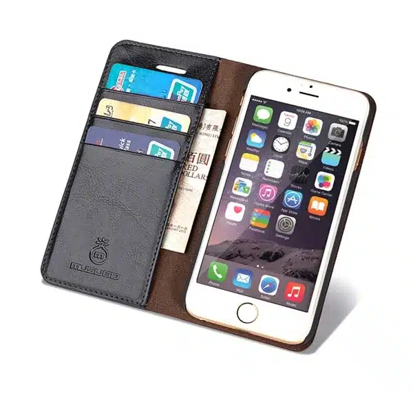 Musubo Leather Phone Case Cover For iPhone 8 Plus 5 5s SE Luxury Card Holder Wallet Flip Case for iphone X 7 plus 6s Plus 6 4 4s 13