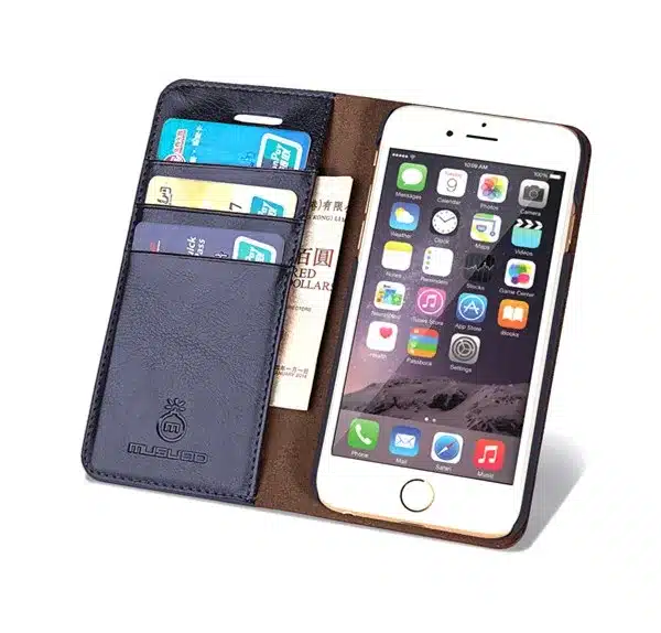 Musubo Leather Phone Case Cover For iPhone 8 Plus 5 5s SE Luxury Card Holder Wallet Flip Case for iphone X 7 plus 6s Plus 6 4 4s 16