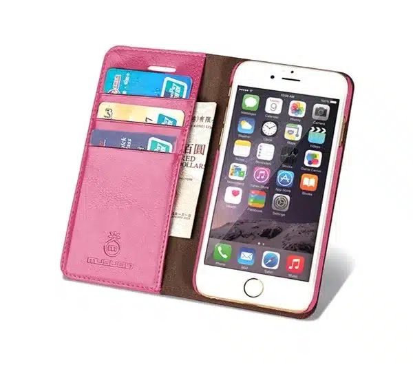 Musubo Leather Phone Case Cover For iPhone 8 Plus 5 5s SE Luxury Card Holder Wallet Flip Case for iphone X 7 plus 6s Plus 6 4 4s 19