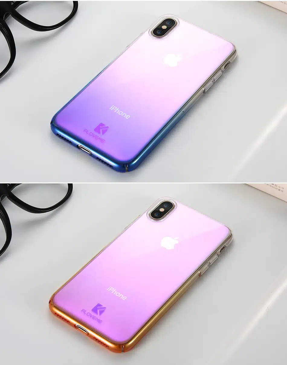 FLOVEME Changing Color Clear Case For iPhone X Case Mobile Phone Accessories For iPhone 8 7 6 6s Plus iPhone 5 5S Case 17