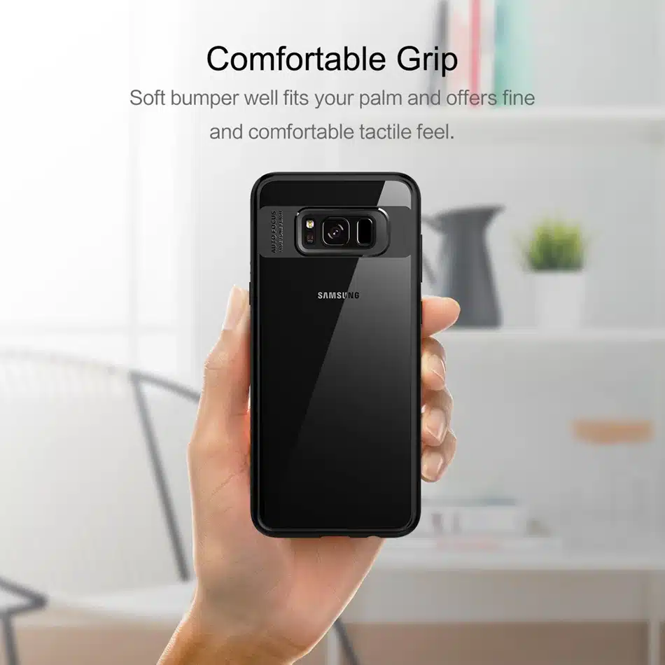 For Samsung Galaxy S8 Case, ROCK Full Protective Slim TPU & Acrylic Transparent Back Cover Case for Samsung Galaxy S8 plus Case 8