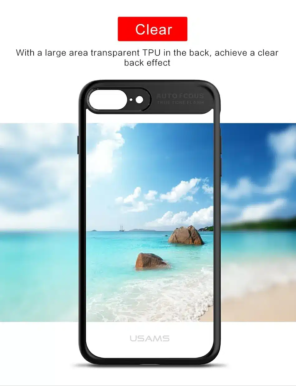 For iPhone 7 Case Full Protective USAMS TPU Transparent for Apple 7 Back Cover for iPhone 7 7 Plus cases iphone7 Coque Fundas 8