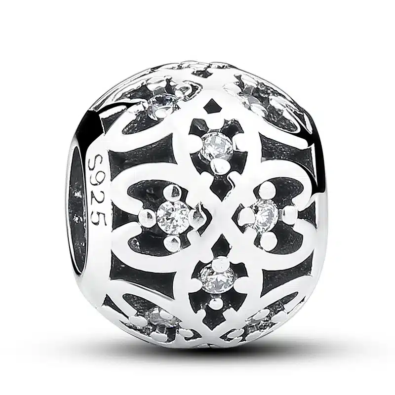 Hot Sale 21 Styles 100% 925 Sterling Silver Vintage Openwork Beads Fit Original Pandora Charm Bracelet Authentic Jewelry Gift 21