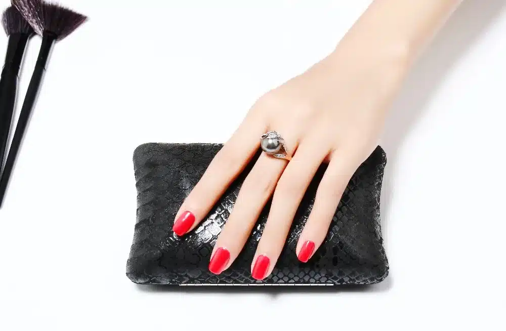 Rose gold ring with Gray Pearl for women Leaf Trendy jewellery dropshipping anel anillos aneis bagues femme statement jewelry 13