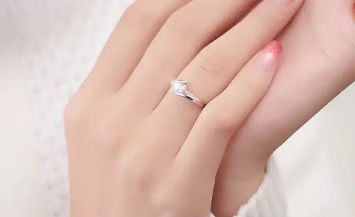 Sent Certificate of Silver! YINHED 100% Pure 925 Sterling Silver Ring Set Luxury 0.5 ct CZ Diamant Wedding Rings for Women ZR327 21