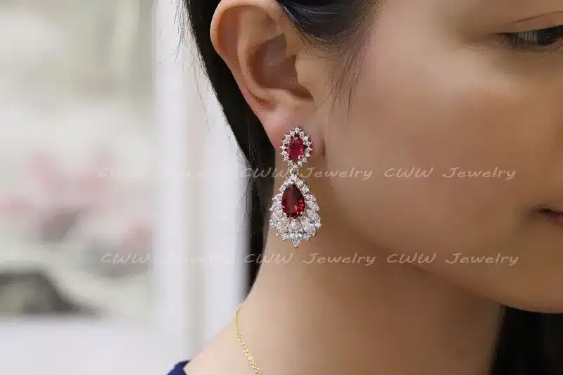 CWWZircons Elegant Chandelier AAA+ Cubic Zirconia Long Big Crystal Bridal Dangle Drop Earring For Wedding Jewelry CZ202 33