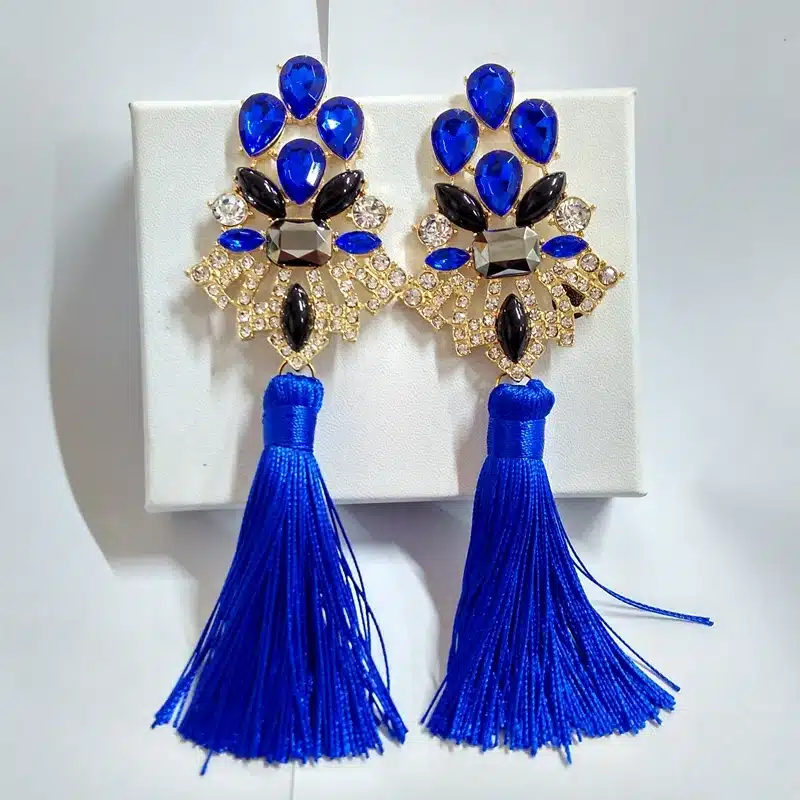 Brincos Grandes Trendy 2017 Big Crystal Long Water Drop Tassel Earrings for Women statement bohemia earrings 20