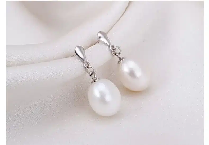 ZHBORUIN 2017 Fashion Natural Pearl Earrings For Women 925 Sterling Silver Jewelry Water Drop Pearl Earring Quality Wedding Gift 20