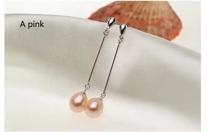 ZHBORUIN 2017 Fashion Natural Pearl Earrings For Women 925 Sterling Silver Jewelry Water Drop Pearl Earring Quality Wedding Gift 23