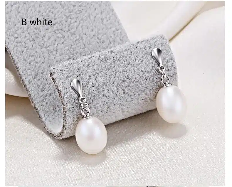 ZHBORUIN 2017 Fashion Natural Pearl Earrings For Women 925 Sterling Silver Jewelry Water Drop Pearl Earring Quality Wedding Gift 25