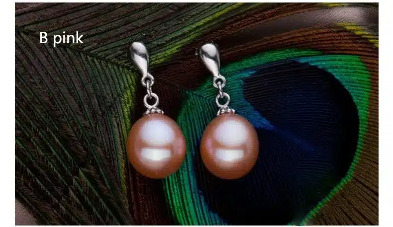 ZHBORUIN 2017 Fashion Natural Pearl Earrings For Women 925 Sterling Silver Jewelry Water Drop Pearl Earring Quality Wedding Gift 26