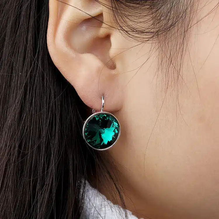 New women dangle earring with stones elegant Gold- 100% Austrian crystals earring jewelry Drop Earrings(E0098) 13