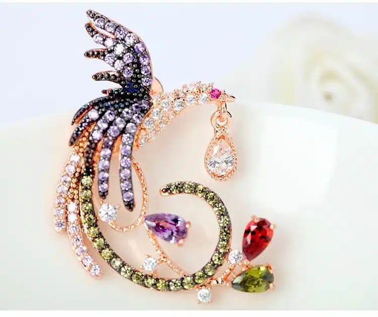 LUOTEEMI Best Selling Unique New Arrival Jewelry High Quality Clear Multi CZ Phoenix Stud Earrings for Women Wedding Brincos 21