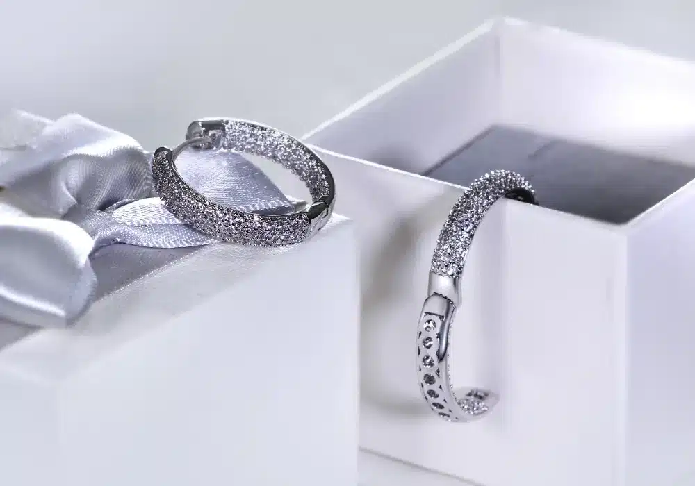 Hoop earring for night bar party Women Earrings Micro setting Cubic Zirconia allied express Circle Hoop Earring bijoux Jewelry 35