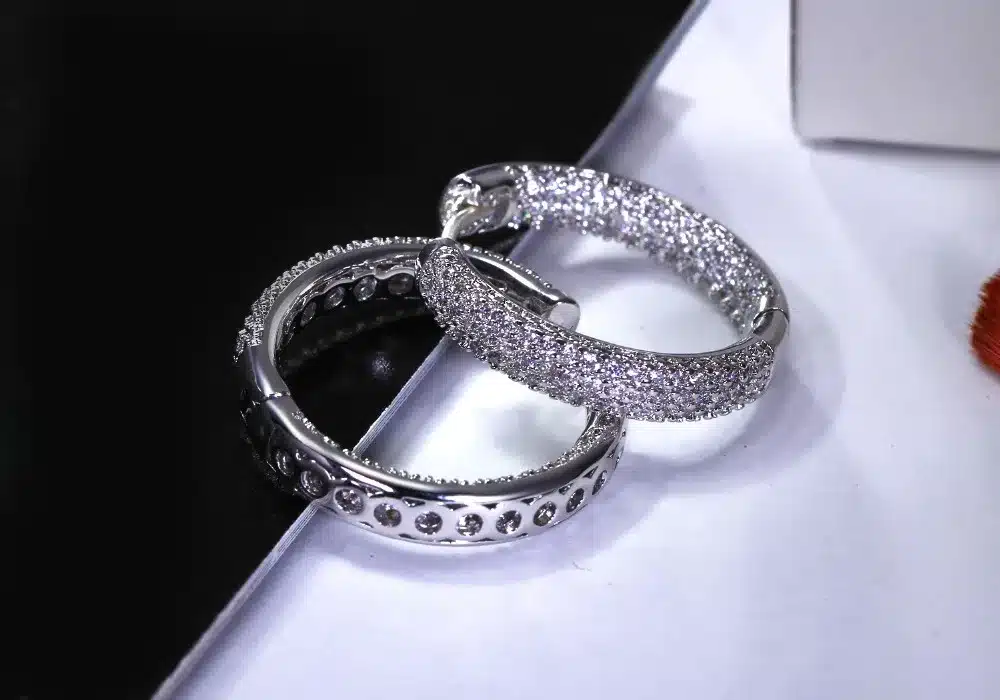 Hoop earring for night bar party Women Earrings Micro setting Cubic Zirconia allied express Circle Hoop Earring bijoux Jewelry 36