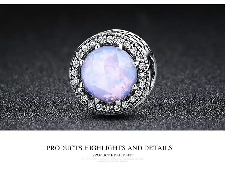 925 Sterling Silver Radiant Hearts, Sky-Blue Crystal & Clear CZ Charm Fit Bracelet & Necklace Jewelry Accessories PAS205 22