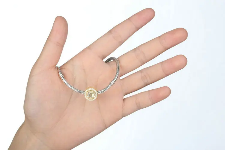 925 Sterling Silver Radiant Hearts, Sky-Blue Crystal & Clear CZ Charm Fit Bracelet & Necklace Jewelry Accessories PAS205 30