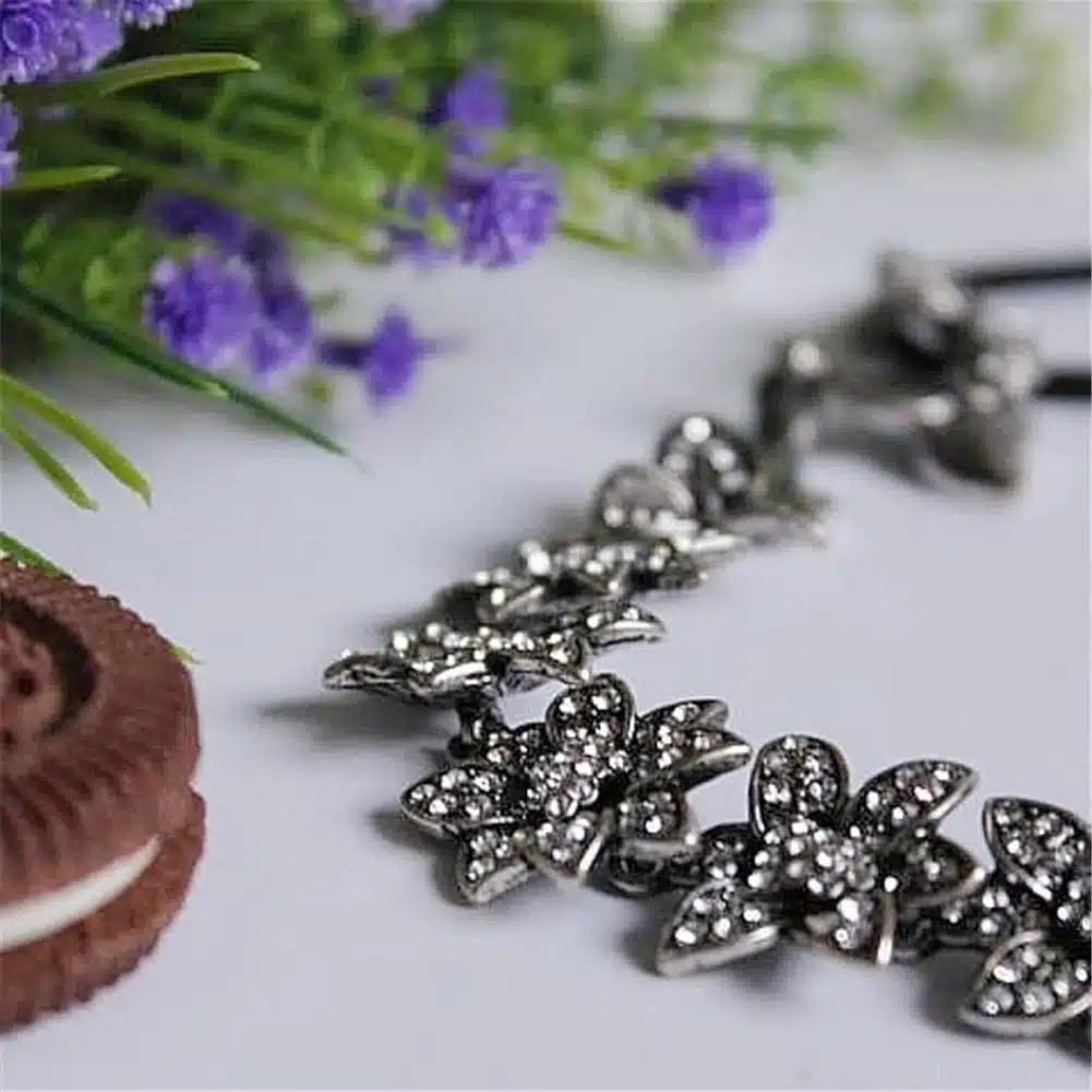 TrinketSea Vintage Luxury Flower Elastic Headband for Women Wedding Hair Accessories Fashion Jewelry Beauty Hair Headband 12