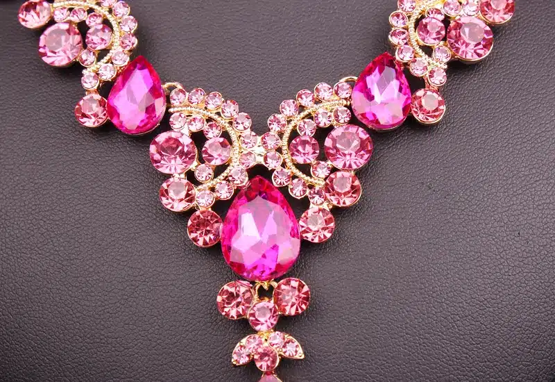 Fashion Crystal Bridal Jewelry Sets Party Costume Accessories Wedding Necklace Earring Set jewellery Decoration for Brides Women 10