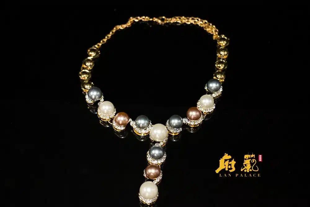 parure bijoux mariage jewelry gold color austrian crystal simulated pearl jewerly sets necklace stud earring free shipping 15