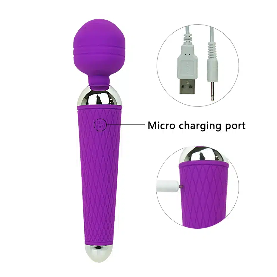 Powerful Vibrator for Woman oral clit Adult Sex Toys Personal Massager Magic Wand AV G Spot Waterproof Rechargeable Massage [49 13
