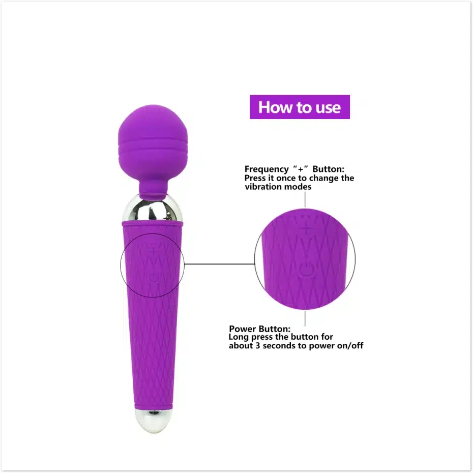 Powerful Vibrator for Woman oral clit Adult Sex Toys Personal Massager Magic Wand AV G Spot Waterproof Rechargeable Massage [49 15