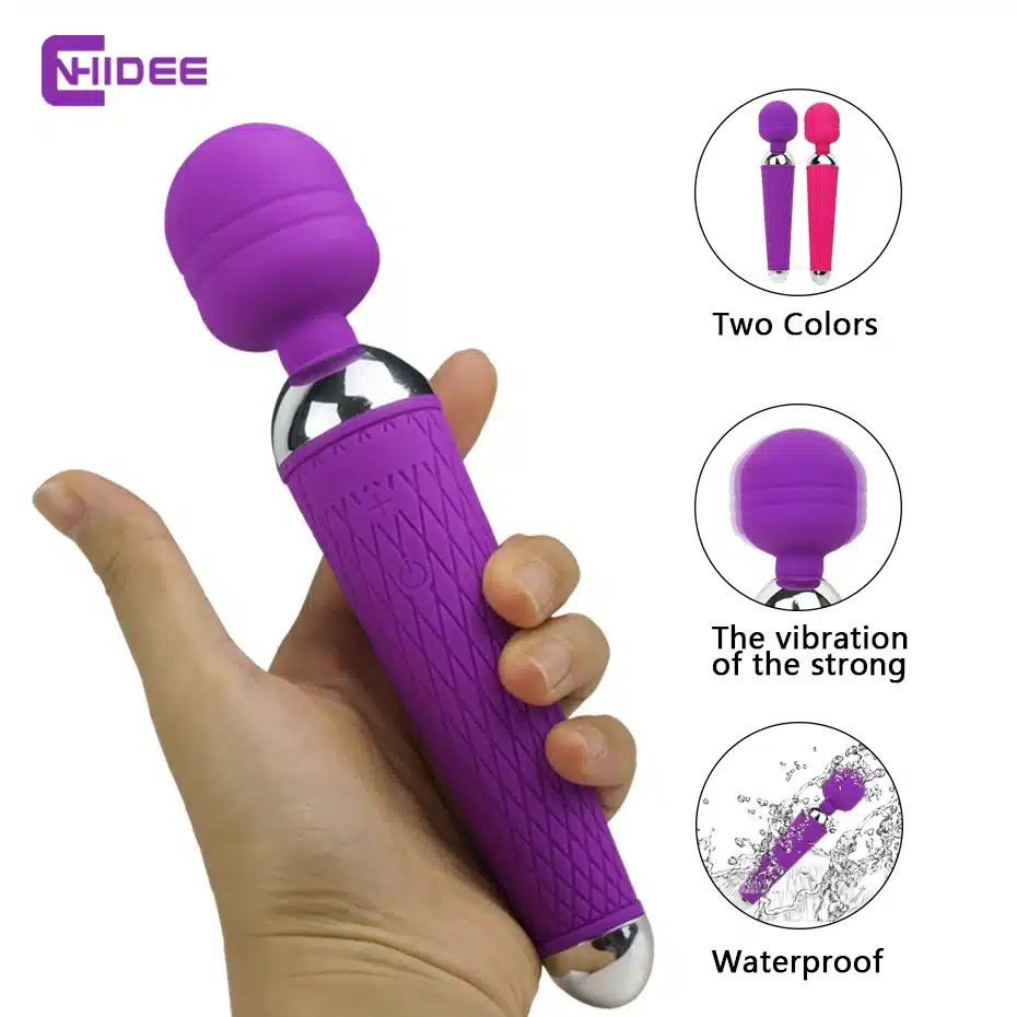 Powerful Vibrator for Woman oral clit Adult Sex Toys Personal Massager Magic Wand AV G Spot Waterproof Rechargeable Massage [49 17