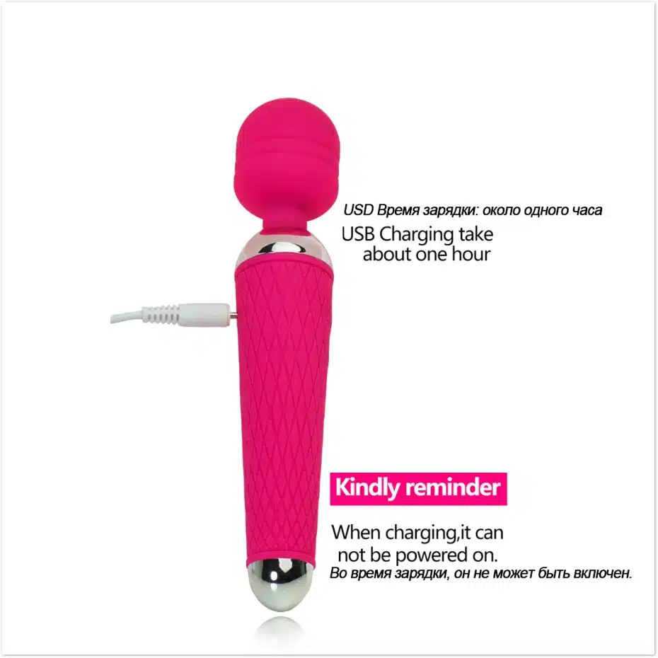 Powerful Vibrator for Woman oral clit Adult Sex Toys Personal Massager Magic Wand AV G Spot Waterproof Rechargeable Massage [49 20