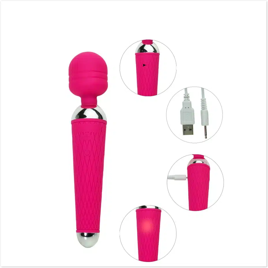 Powerful Vibrator for Woman oral clit Adult Sex Toys Personal Massager Magic Wand AV G Spot Waterproof Rechargeable Massage [49 23